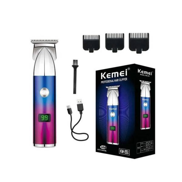 Afeitadora KEMEI Recargable Inalámbrica con Pantalla LED